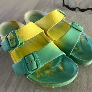 Birkenstock Arizona Essentials EVA sandals Multi Bold Jade Tie Dye Size 39 US 8